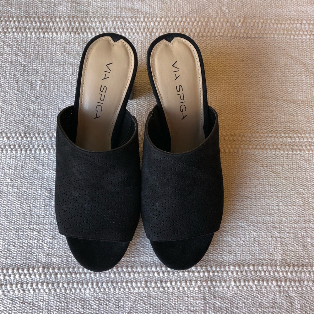 Via Spiga Suede Sandals Heels 6M